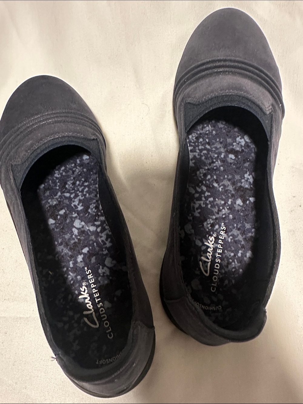 Clarks Navy Blue Slip-On Women's Loafers - Picture 4 of 4